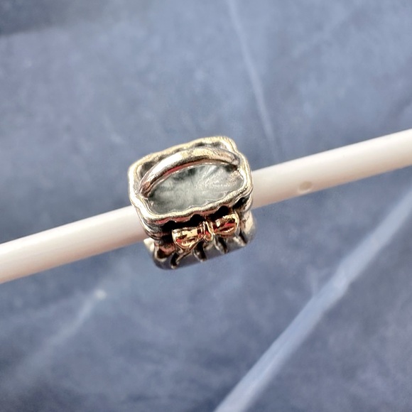 RETIRED Pandora Purse Handbag Charm with 14k bow - Picture 9 of 13